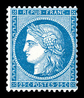 ** N°60A, 25c Bleu Type I. TTB   Qualité: ** - 1871-1875 Ceres