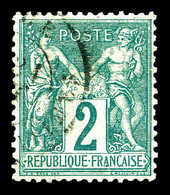 O N°62, 2c Vert Type I, Bon Centrage. TTB (signé Scheller)   Qualité: O   Cote: 340 Euros - 1876-1878 Sage (Type I)