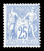 (*) N°68, 25c Outremer Type I, TTB. R. (certificat)   Qualité: (*)   Cote: 3000 Euros - 1876-1878 Sage (Type I)