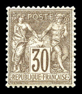 * N°69, 30c Brunfoncé Type I, Frais Et Bon Centrage. TTB (certificat)   Qualité: * - 1876-1878 Sage (Type I)