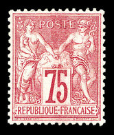 * N°71, 75c Carmin Type I, Grande Fraîcheur Et Très Bon Centrage. SUP (signé Scheller/Margues/certificat)   Qualité: * - 1876-1878 Sage (Type I)