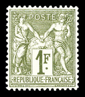 * N°72, 1 Fr Bronze Foncé, Centrage Parfait. SUP (signé Calves/Brun/certificat)   Qualité: *   Cote: 1400 Euros - 1876-1878 Sage (Type I)