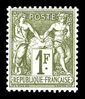 * N°72, 1 Fr Bronze Foncé, Très Frais. SUP (certificat)   Qualité: *   Cote: 1400 Euros - 1876-1878 Sage (Type I)