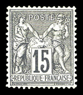 * N°77, 15c Gris Type II, Frais, Très Bon Centrage. SUP (signé/certificat)   Qualité: * - 1876-1878 Sage (Type I)