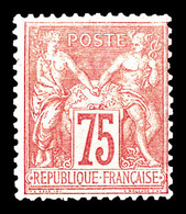 * N°81, 75c Rose Type II, Frais, TB (signé Scheller/certificat)   Qualité: *   Cote: 2750 Euros - 1876-1878 Sage (Type I)