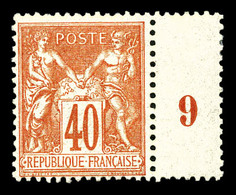 ** N°94f, 40c Orange Pâle Bdf. TTB   Qualité: ** - 1876-1878 Sage (Type I)