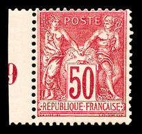 ** N°98, 50c Rose Type II Bdf, Fraîcheur Postale. SUP (certificat)   Qualité: ** - 1876-1878 Sage (Type I)