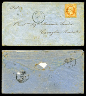 O N°23, 40c Orange Obl GC 2387 Au Départ De MONACO Le 23 Juillet 65 Pour L'Italie, Au Verso Càd De Passage à Gênes Et Tu - 1849-1876: Classic Period