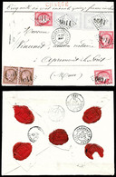 O 5F Violetgris (2 Exemplaires) Et Cérès 10c Brun Sur Rose En Paire + 80c Rose (3 Exemplaires), (N°33+ 57 +58) Obl GC 11 - 1849-1876: Classic Period