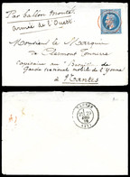 O LE PARMENTIER', 20c Lauré Obl Càd Paris S.C Rouge Du 16 Dec 1870 à Destination De Nantes, Arrivée Le 29 Dec 1870. SUP  - Guerre De 1870
