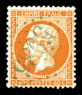 O Galatz, N°23, 40c Empire Obl GC '5085' En Bleu. SUP   Qualité: O   Cote: 150 Euros - 1849-1876: Periodo Classico