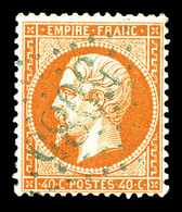 O Galatz, N°23, 40c Empire Obl GC '5085' En Bleu. SUP   Qualité: O   Cote: 150 Euros - 1849-1876: Classic Period