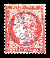 O Ibraila, N°57, 80c Cérès Obl GC 5087 Bleue. B/TB   Qualité: O   Cote: 240 Euros - 1849-1876: Période Classique