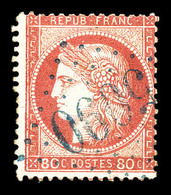 O Kerassunde, N°57, 80c Rose Obl GC '5090' En Bleu. SUP   Qualité: O   Cote:  Euros - 1849-1876: Période Classique