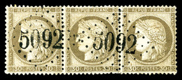 O Mersina, N°56, 30c Cerès, Bande De 3 Obl GC '5092' De Mersina. SUP   Qualité: O   Cote:  Euros - 1849-1876: Classic Period