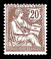 ** N°126, 20c Brunlilas. TB   Qualité: **   Cote: 400 Euros - 1900-02 Mouchon