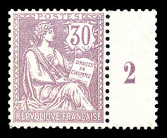 ** N°128, Mouchon, 30c Violet Bdf Millésime '2', TB (certificat)   Qualité: **   Cote: 1000 Euros - 1900-02 Mouchon