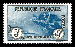 ** N°155, Orphelins, 5F +5F Noir Et Bleu, Fraîcheur Postale, Bon Centrage, SUP. R.R. (signé Brun/certificat)   Qualité:  - 1900-02 Mouchon