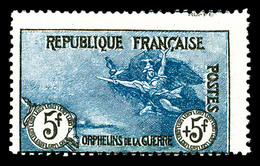 * N°155, Orphelins, 5F +5F Noir Et Bleu, TB (certificat)   Qualité: *   Cote: 2100 Euros - 1900-02 Mouchon