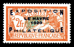 ** N°257A, Exposition Du Havre De 1929, Centrage Parfait. SUP. R. (signé/certificat)   Qualité: **   Cote: 2560 Euros - 1900-02 Mouchon