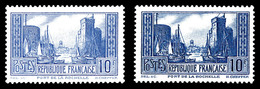 ** N°261/b, Port De La Rochelle, Bleu Type III Et Outremer Pâle Type I, Les 2 Ex TB   Qualité: **   Cote: 355 Euros - 1900-02 Mouchon