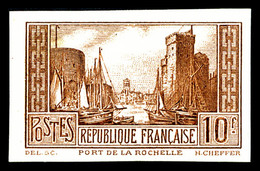 * N°261Aa, Port De La Rochelle, 10F Chaudron Clair Non Dentelé Quasi **, Superbe. R.R. (signé/certificat)    Qualité: *  - 1900-02 Mouchon