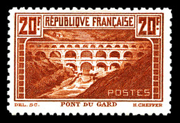 ** N°262B, Pont Du Gard, 20F Chaudron Clair Dentelé 11, SUP (certificat)    Qualité: **   Cote: 2400 Euros - 1900-02 Mouchon