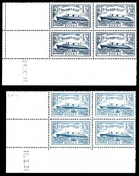 ** N°299/300, Paire Normandie, Bleu Et Bleuclair En Blocs De 4 Cdf Datés. TB   Qualité: **   Cote: 1175 Euros - 1900-02 Mouchon