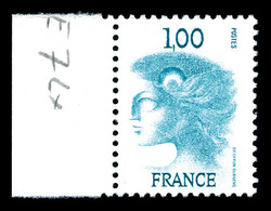 ** N°1895C, Non émis,1F Turquoise, Marianne D'EXCOFFON Bdf. R.R.R. SUPERBE (certificats)   Qualité: ** - 1900-02 Mouchon