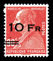 ** N°3, Berthelot 10F Sur 90c Rouge Surchargé à Bord Du Paquebot 'Ile De France', Frais, SUP (signé Brun/certificat)   Q - 1927-1959 Mint/hinged