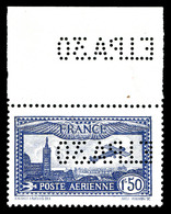 ** N°6c, 1F50 Outremer Perforé 'E.I.P.A.30' Bdf, SUP (certificat)   Qualité: **   Cote: 875 Euros - 1927-1959 Mint/hinged