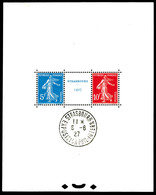 ** N°2a, Exposition Philatélique De Strasbourg Avec Cachet Témoin De L'exposition Hors Timbres, Infime Froissure Sinon S - Mint/Hinged