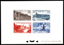 ** N°780/83, 12ème Congrès De L'Union Postale Non Dentelé, Tirage 200 Exemplaires. R.R. SUP (certificat)   Qualité: ** - Mint/Hinged