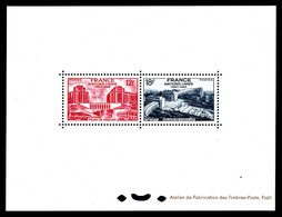 ** N°818/19, Palais De Chaillot, La Paire En Bloc Feuillet, Rare Et TB (certificat)   Qualité: **   Cote: 650 Euros - Mint/Hinged