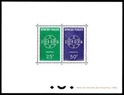 * N°1218/19, Paire Europa De 1959 (tirage 20 Exemplaires), TTB. R.R (certificat)   Qualité: *   Cote: 1500 Euros - Mint/Hinged