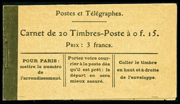 ** N°130C2, 15c Semeuse Lignée Avec En 2ème Page: Loi Du 30 Décembre 1916, Papier GC, TTB (certificat)   Qualité: ** - Other & Unclassified