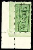 ** N°4, 25c Vert Surchargé 'SPECIMEN' Encadré Coin De Feuille. SUP. R.R. (certificat)   Qualité: **   Cote: 1000 Euros - Neufs