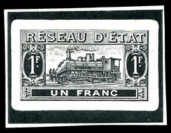 (*) N°13, Epreuve En Noir Du Poinçon Définitif Avec Faciale 1F. SUP. R (certificat)   Qualité: (*)   Cote: 550 Euros - Mint/Hinged