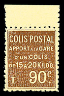 ** N°28C, (N° Maury), NON EMIS: 90c Brun Sur Jaune, Bord De Feuille Supérieur, Très Bon Centrage, GRANDE RARETE, SUPERBE - Mint/Hinged