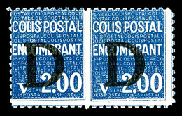 * N°145, 'D' Sur 2f, Paire Sans Dentelure De Séparation. TB   Qualité: *   Cote: 175 Euros - Mint/Hinged