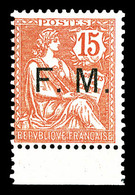 ** N°2, 15c Vermillon Bdf. TB   Qualité: **   Cote: 315 Euros - Timbres De Franchise Militaire