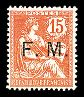 ** N°2, 15c Vermillon , TTB   Qualité: **   Cote: 315 Euros - Timbres De Franchise Militaire