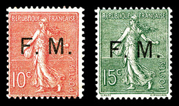 ** N°3/4, Semeuse, 10c Rose Et Rouge, Les 2 Ex TB   Qualité: **   Cote: 340 Euros - Military Postage Stamps