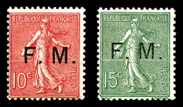 ** N°3/4, 15c Et 10c Semeuse, Les 2 Ex TTB   Qualité: **   Cote: 340 Euros - Timbres De Franchise Militaire