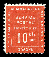 ** N°1, Valencienne, 10c Rouge, TB (signé Scheller/certificat)   Qualité: **   Cote: 1100 Euros - Guerre (timbres De)