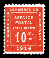 * N°1, 10c Vermillon, Bon Centrage, TB   Qualité: *   Cote: 550 Euros - Guerre (timbres De)