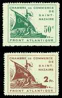 (*) N°8/9, Paire St Nazaire De 1945, SUP (certificat)   Qualité: (*)   Cote: 370 Euros - War Stamps