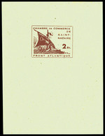 (*) N°9, 2f Brunlilas Sur Vert Pâle: Essai Non Dentelé Sur Feuillet. SUP. R.R. (certificat)   Qualité: (*) - Guerre (timbres De)