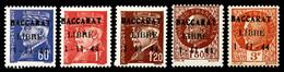 ** N°1/8, BACCARAT (Meurthe Et Moselle): N°1, 4, 5, 6, 8, Les 5 Valeurs TB   Qualité: **   Cote: 354 Euros - Liberation