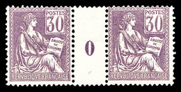 ** N°115, 30c Violet En Paire Millésime '0', TB   Qualité: **   Cote: 820 Euros - Millesimi